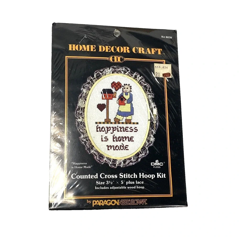 home decor craft counted cross stitch hoop kit 8070 paragon needle craft‎